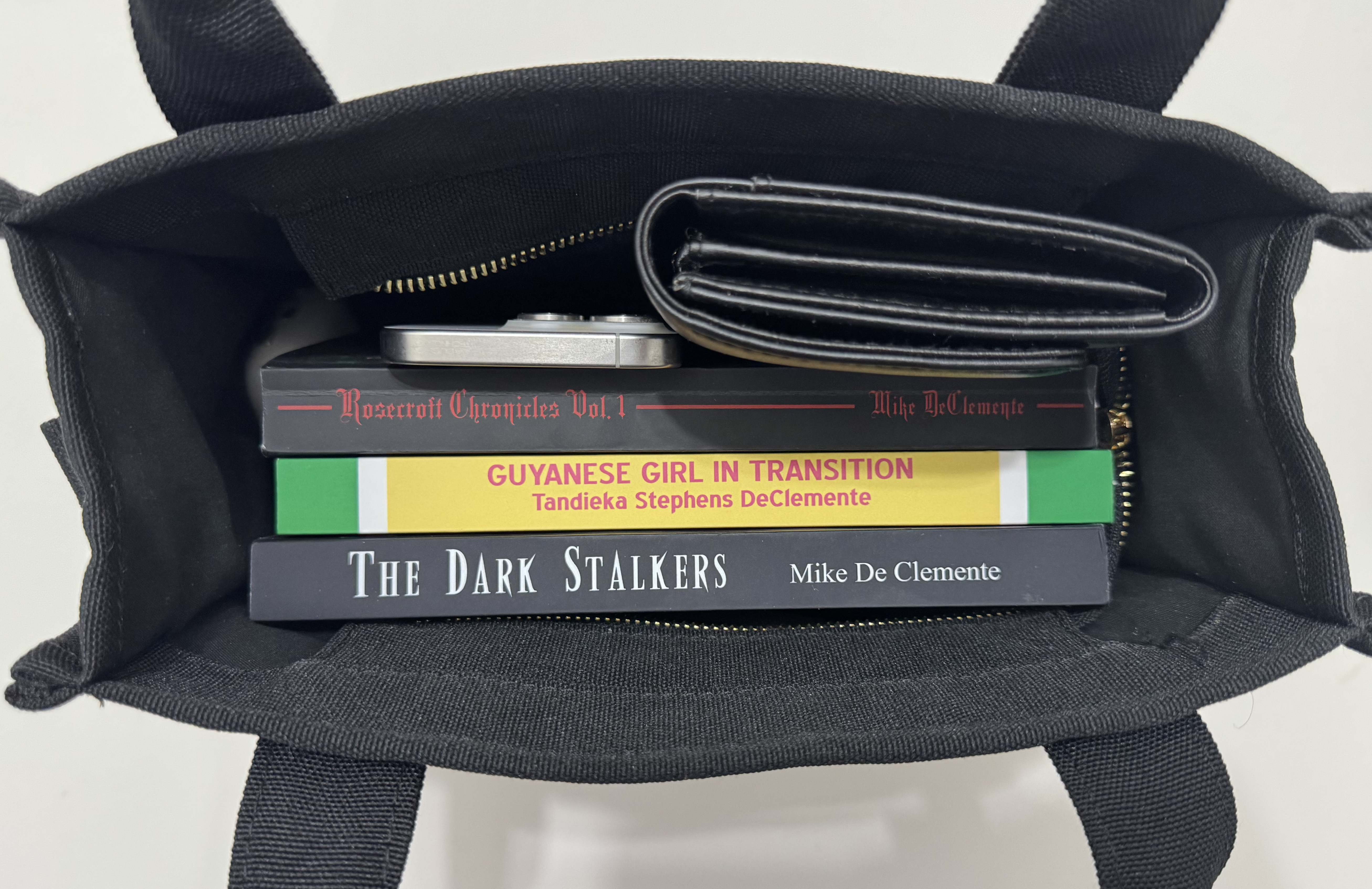Tandieka Black and Pink Small Canvas bag - Image 9