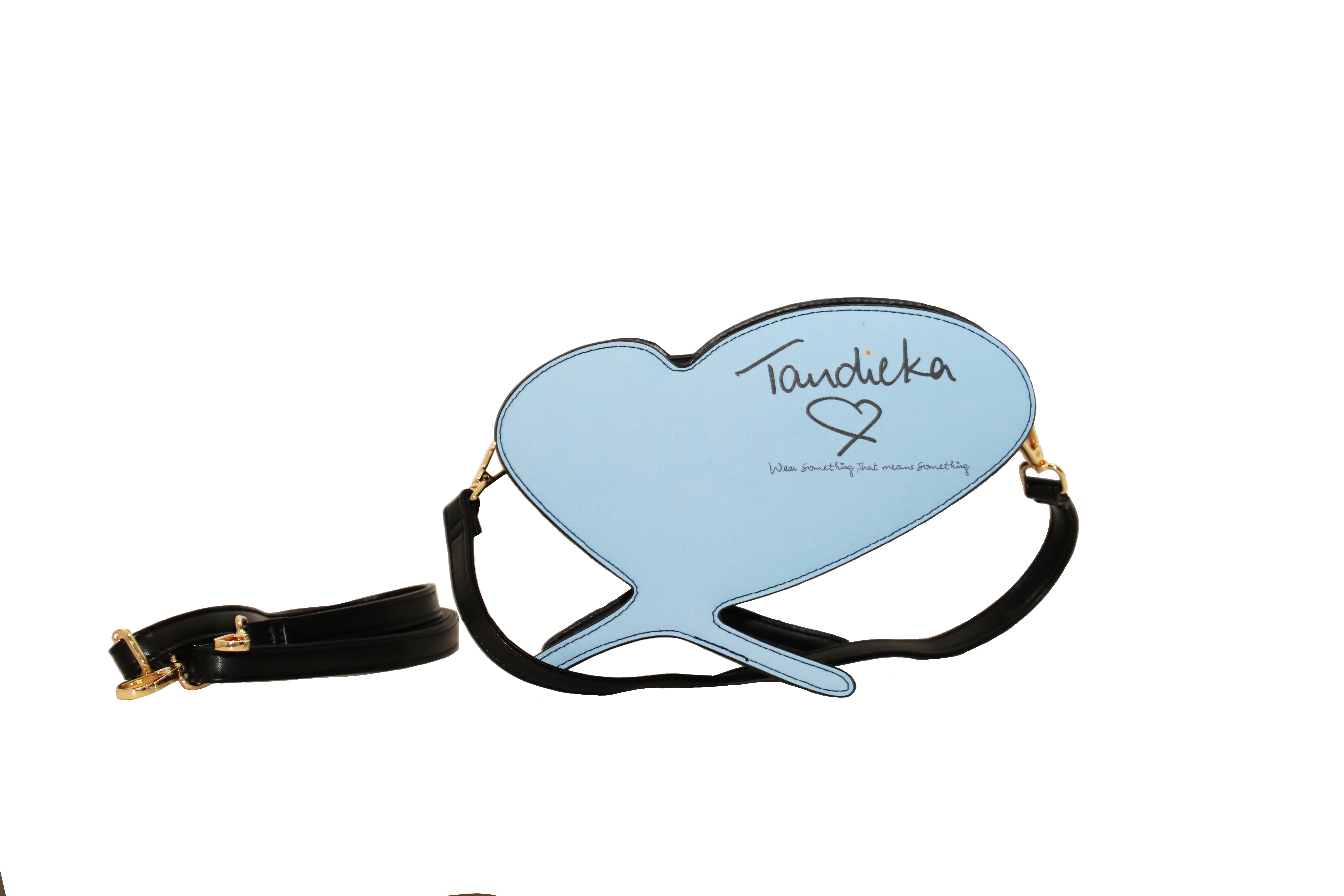Tandieka Blue and Black Heart bag - Image 3