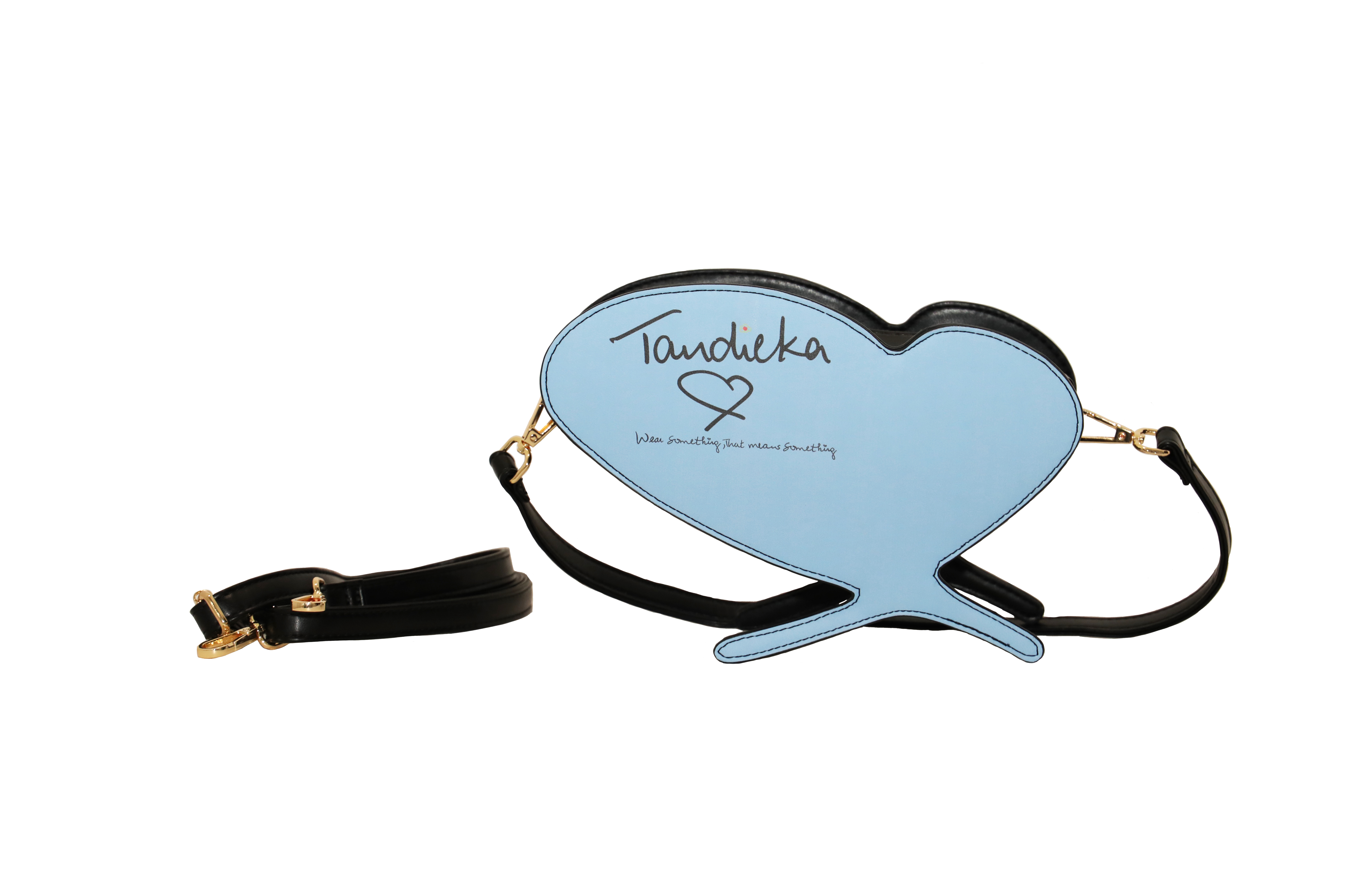 Tandieka Blue and Black Heart bag